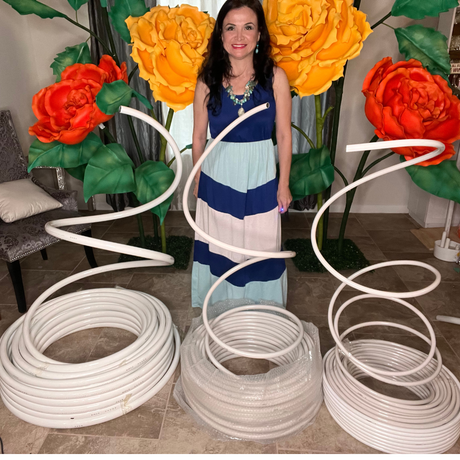 Bendable PVC Pipes, Giant Flower Stems.