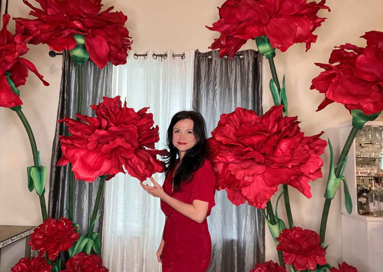 Selfie Station and Backdrop Bundles- Giant Flower Bouquets