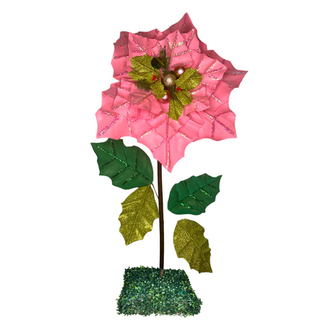 Giant Standing Christmas Poinsettia Flower