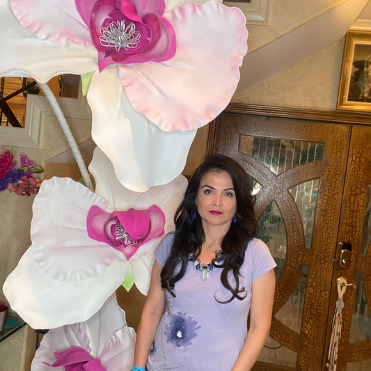 White Orchid Arrangement (11 ft Tall)