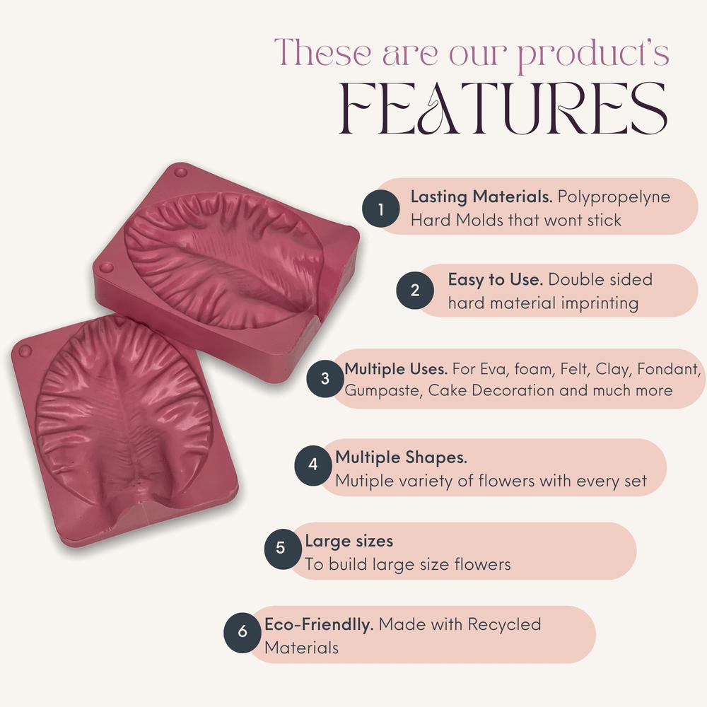 Double-Sided Flower Molds and Veiners | Perfect for Flower Creations