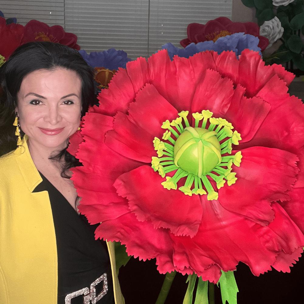 Oversized Poppy Floral Installations