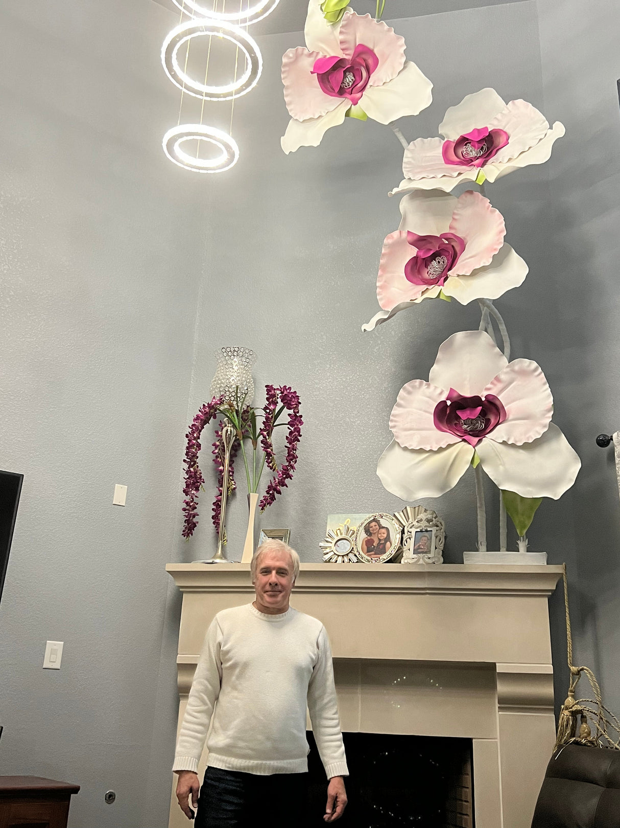 10 foot White Orchid Arrangement