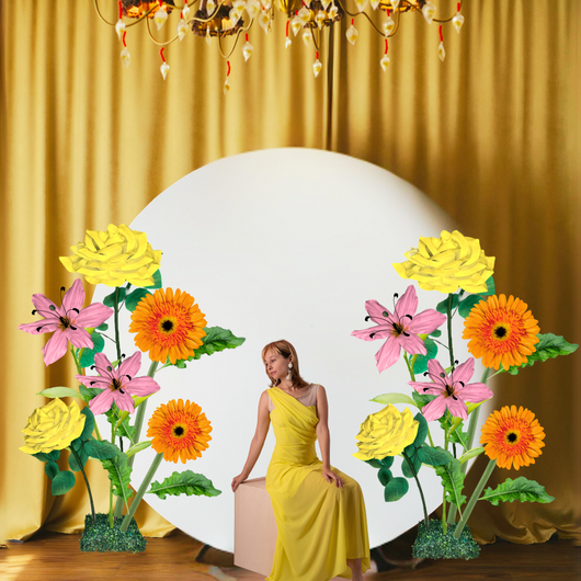 Photo Booth Step & Repeat Wall Flowers
