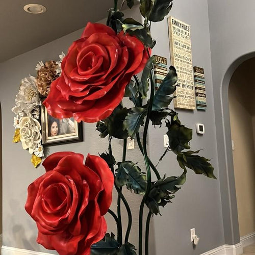 Corporate Event Decor Ideas: Fuschia Red Rose Arrangement