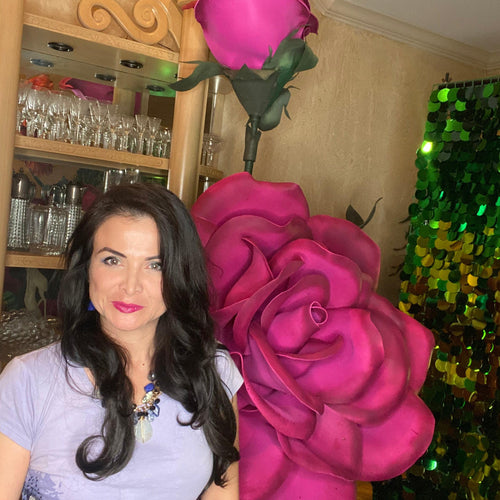 Corporate Event Decor Ideas: Fuschia Red Rose Arrangement