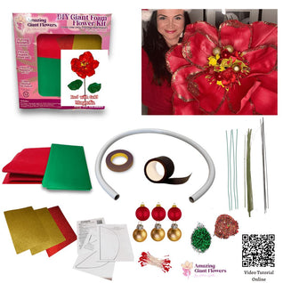 DIY Christmas Decor-DIY Giant Christmas Magnolia Flower Kit