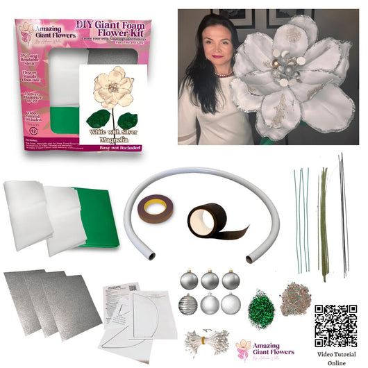 DIY Christmas Decor-DIY Giant Christmas Magnolia Flower Kit