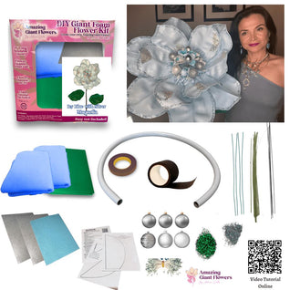 DIY Christmas Decor-DIY Giant Christmas Magnolia Flower Kit