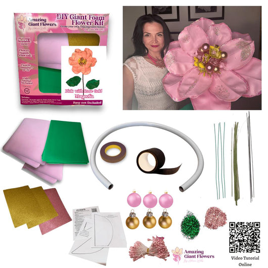 DIY Christmas Decor-DIY Giant Christmas Magnolia Flower Kit