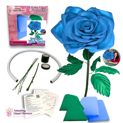 DIY Flower Kit – Giant Rose Waterproof Foam, Easy Assembly, Stunning Results