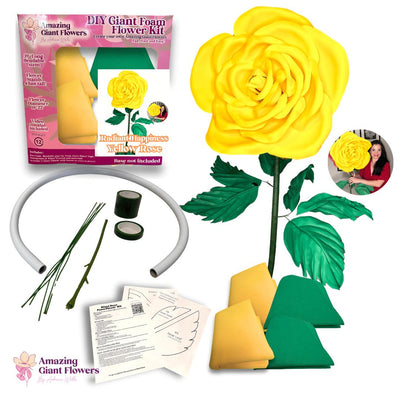 DIY Flower Kit – Giant Rose Waterproof Foam, Easy Assembly, Stunning Results