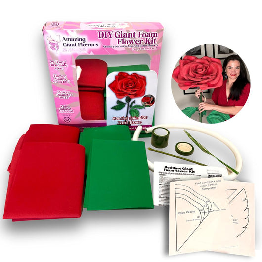 DIY Flower Kit – Giant Rose Waterproof Foam, Easy Assembly, Stunning Results