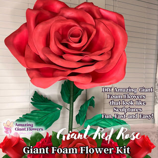 DIY Flower Kit – Giant Rose Waterproof Foam, Easy Assembly, Stunning Results
