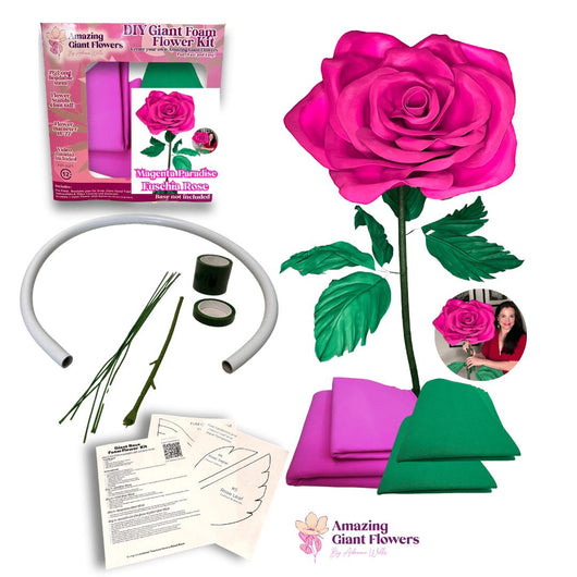 DIY Flower Kit – Giant Rose Waterproof Foam, Easy Assembly, Stunning Results