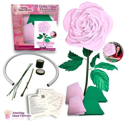 DIY Flower Kit – Giant Rose Waterproof Foam, Easy Assembly, Stunning Results