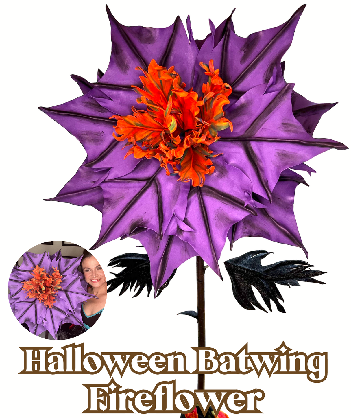 DIY Giant Halloween Batwing Fireflower Kit for Halloween Decor