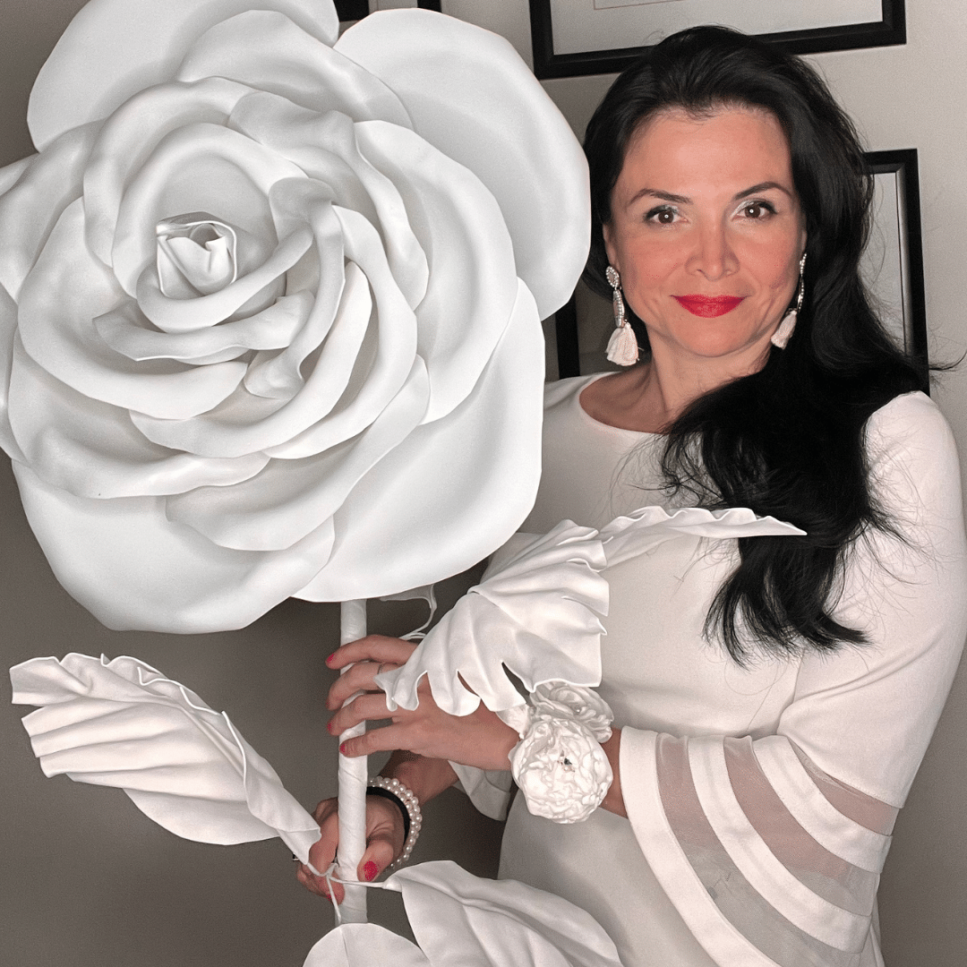 DIY Giant White Rose Flower Kit-Wedding White Centerpiece
