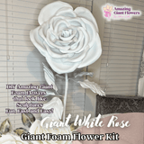 DIY Giant White Rose Flower Kit-Wedding White Centerpiece