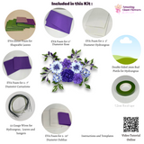 DIY Purples and Whites Foam Wall Flower Kit