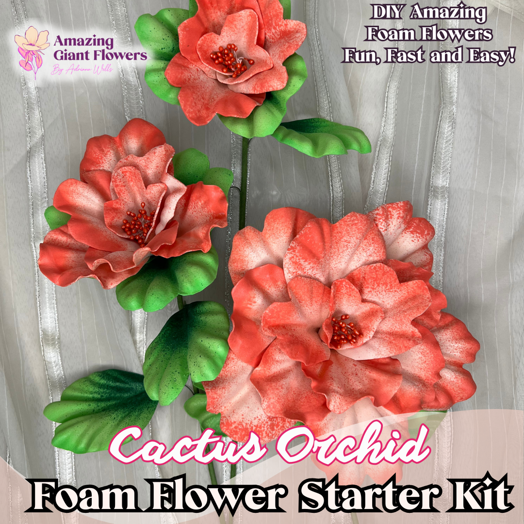 "Desert Dreams: DIY Cactus Orchid Flower Kit – Ideal for Inspired Crafters"