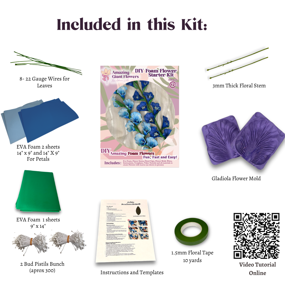 "Garden Glory: DIY Gladiola Flower Kit for Garden-Inspired Arts and Crafts"