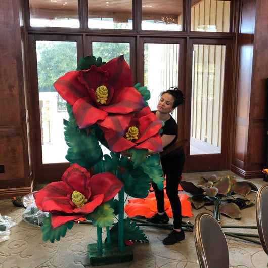 Giant Hibiscus Lily Foam Arrangement for Events