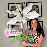 "Giant Standing Lily with Glitter Pistils | Sparkling Elegance for Glamorous Events"
