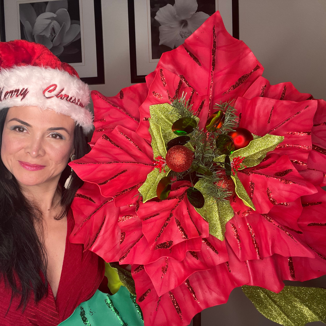 Greatest Holiday Decor -DIY Giant Christmas Poinsettia Flower Kit