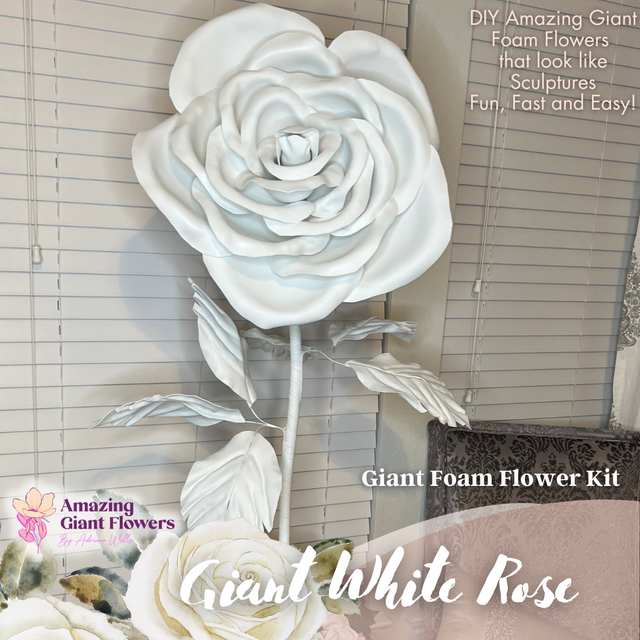 Ivory DIY White Rose Giant Flower Kit