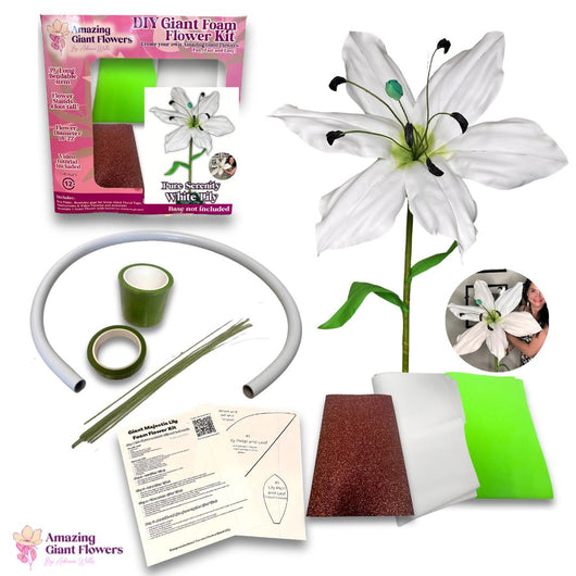 Make Craft Flower- Giant Lily Flower Kit- Creation Petal by Petal