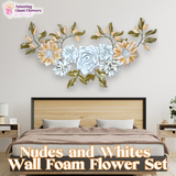Nudes and Whites Wall Foam Flower Set