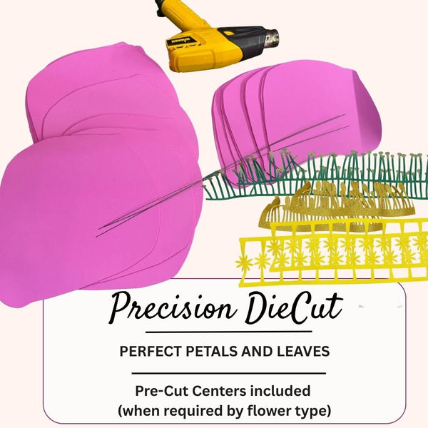 Diecut giant petal templates and centers