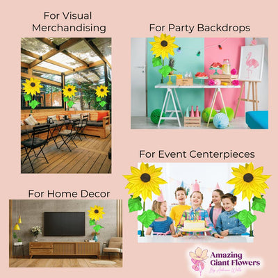 Sunflower Decor- DIY Giant Sunflower Kit | Vibrant & Customizable