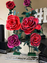 The Giant Red/Fuschia Rose 10 Foot Arrangement
