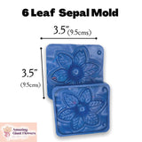 Versatile 6-Leaf Sepal Mold - Craft Flower Accents