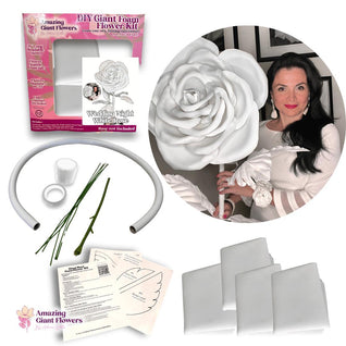 Wedding White Rose-DIY Flower Kit-Wedding White Centerpiece