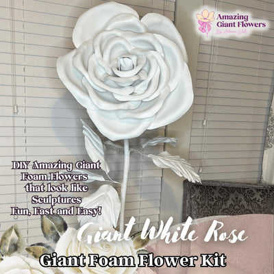 Wedding White Rose-DIY Flower Kit-Wedding White Centerpiece