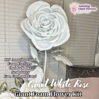 Wedding White Rose-DIY Flower Kit-Wedding White Centerpiece