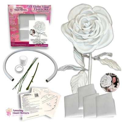 Wedding White Rose-DIY Flower Kit-Wedding White Centerpiece