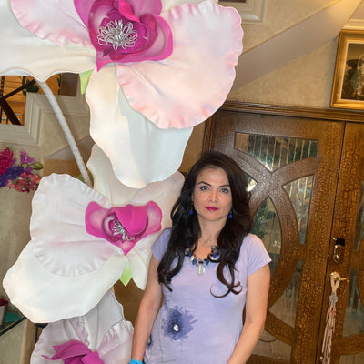 White Orchid Arrangement (11 ft Tall)