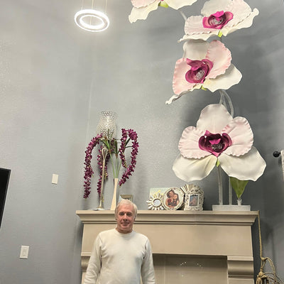 White Orchid Arrangement (11 ft Tall)