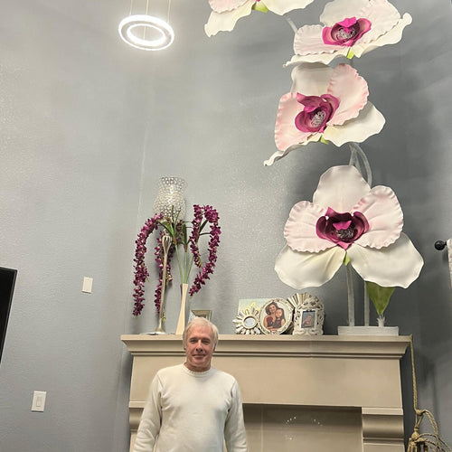 White Orchid Arrangement (11 ft Tall)