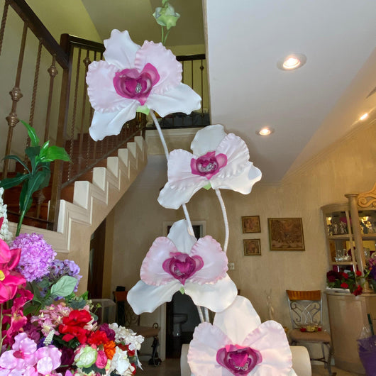 White Orchid Arrangement (11 ft Tall)