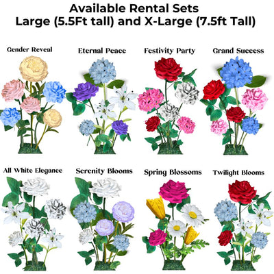 Wedding Flower Rentals-All-White Elegance Set - amazinggiantflowers-Wedding Flower Rentals