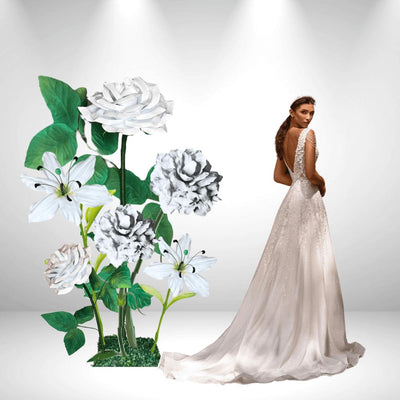 Wedding Flower Rentals-All-White Elegance Set - amazinggiantflowers-Wedding Flower Rentals