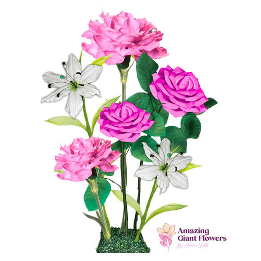 Grace Flowers Giant Oversized Flower Arrangement – 5.5 ft Tall Customizable Floral Display - amazinggiantflowers