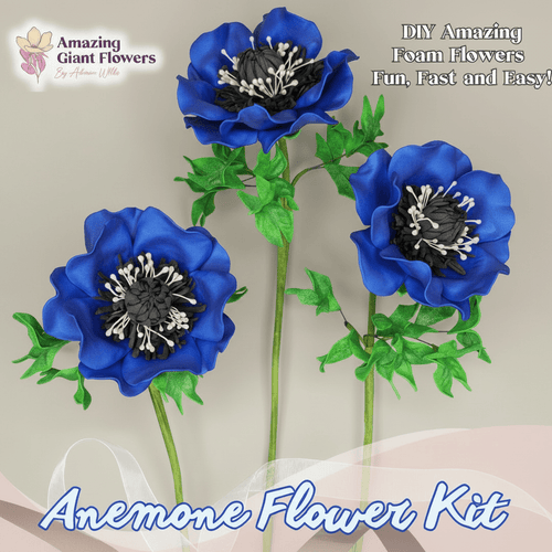 Blue Anemone Handheld Kit - Bloom & Shape (3 Flowers)