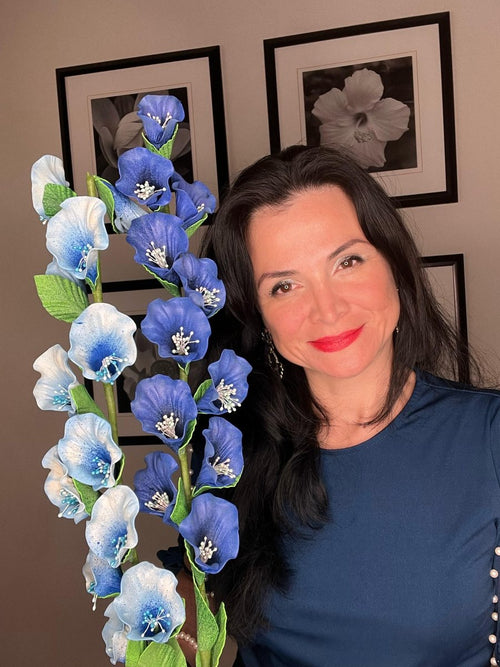 Blues Gladiola Handheld Kit - Bloom & Shape (3 Flowers)