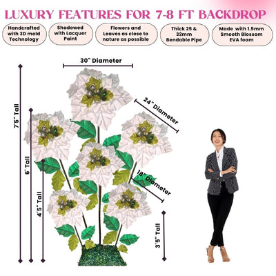 Christmas Decor-Giant Poinsettia Flowers Display